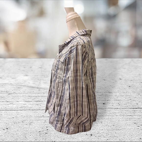 Tanjay shacket blue and white stripes size 16 - Picture 4 of 11